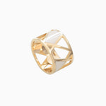 BAGUE THE NEST RESINE BLANCHE Skalli-Paris