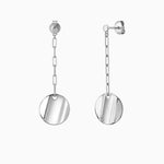 BOUCLES D'OREILLES PENDANTES CHIPS ARGENT 925 SKALLI
