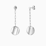 BOUCLES D'OREILLES PENDANTES CHIPS ARGENT 925 SKALLI