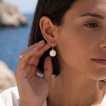 Petite boucles d 'oreilles KIMIKO résine blanche Skalli-Paris