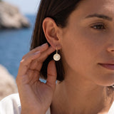 Petite boucles d 'oreilles KIMIKO résine blanche Skalli-Paris