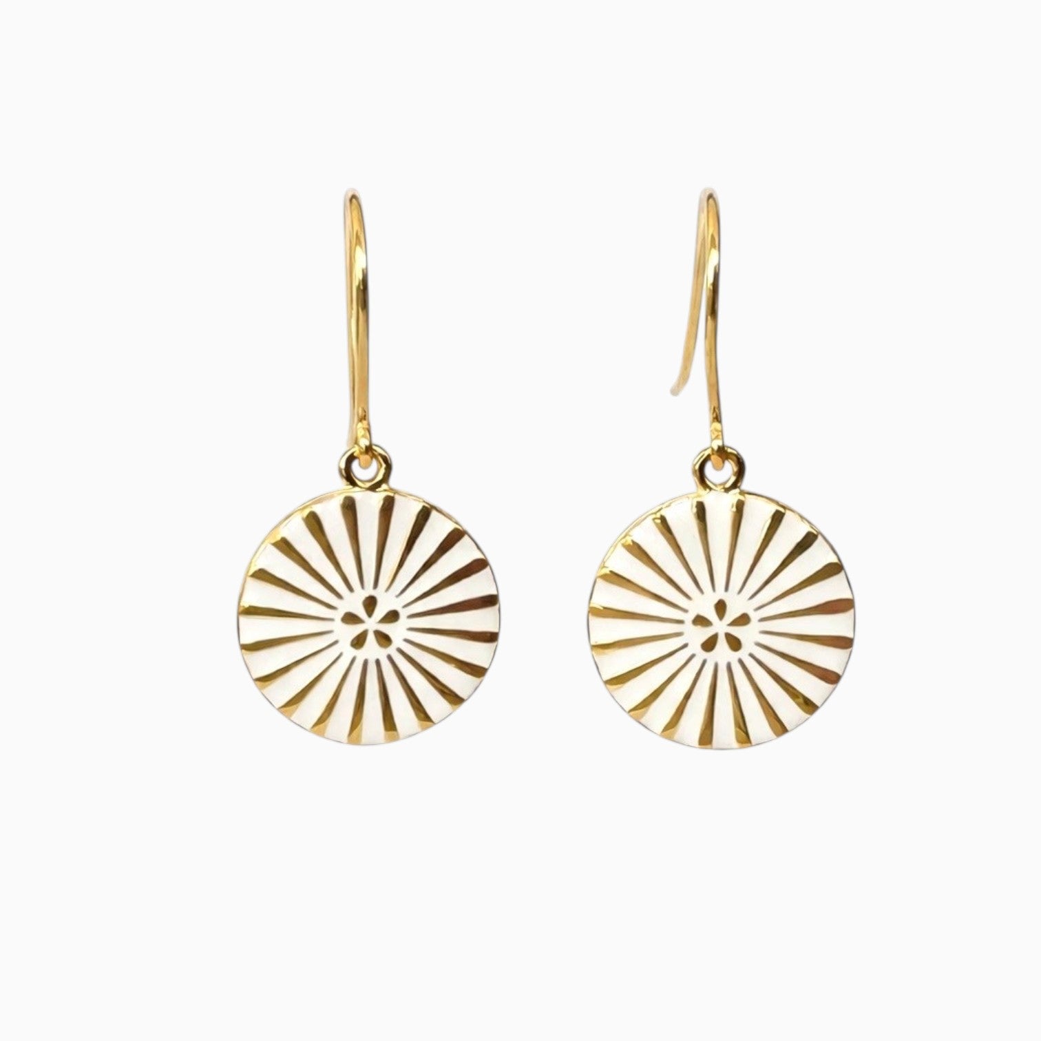 Petite boucles d 'oreilles KIMIKO résine blanche Skalli-Paris