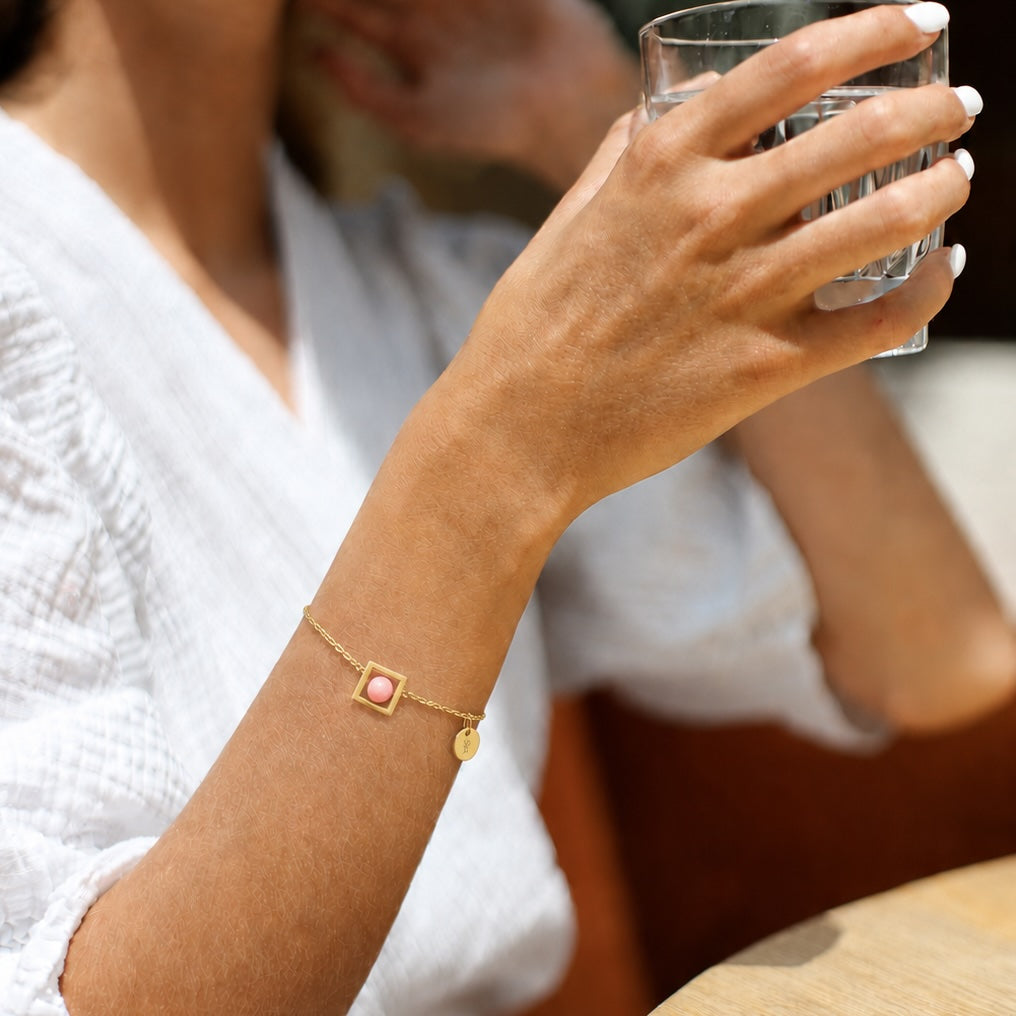 BRACELET BALANCELLE CORAIL ROSE SKALLI