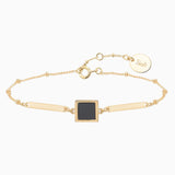 Bracelet BOHEME plaqué or - onyx