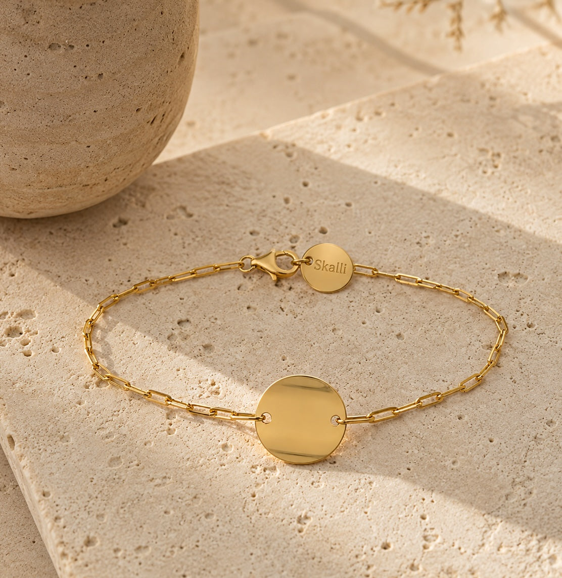 BRACELET CHIPS PLAQUÉ OR SKALLI