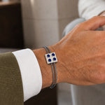 Bracelet Pure Icon Or Blanc & Saphirs bleus SKALLI