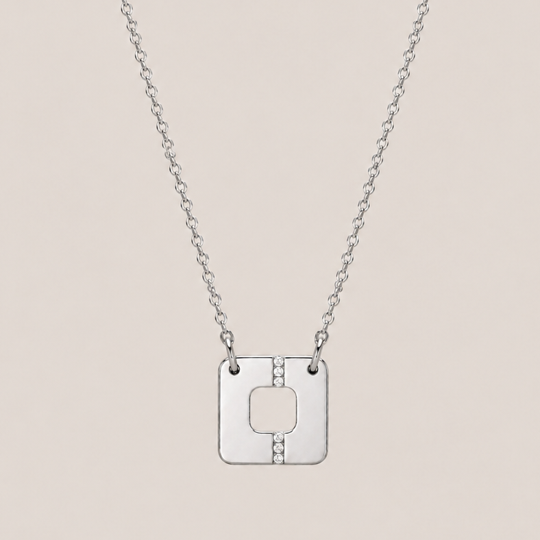 COLLIER LIGNE ARTY OR BLANC & DIAMANT Skalli-Paris