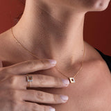 COLLIER ARTY PAVÉ OR JAUNE 750 & DIAMANT SKALLI