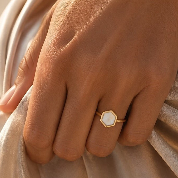 BAGUE HONEY NACRE SKALLI