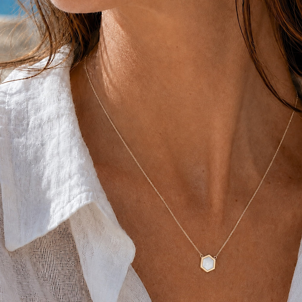 COLLIER HONEY NACRE SKALLI