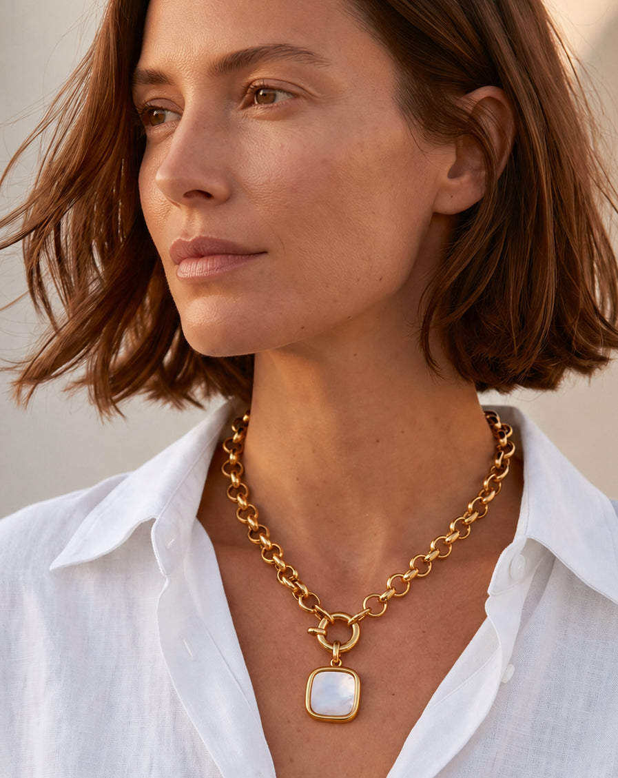 COLLIER JUMBO MYKONOS NACRE Skalli-Paris
